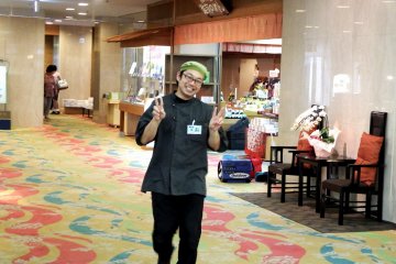 <p>One of the hotel staff, Mr. Akira, who was in charge of our group</p>
