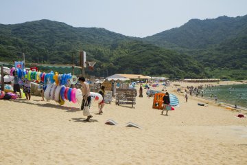 The beach houses provide plenty of gear, food, drink, and accommodation for those interested