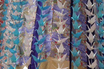 <p>Cranes, symbolizing longevity are a popular motif</p>
