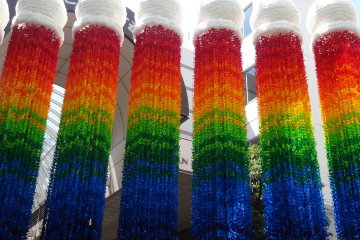 <p>The colorful central display</p>