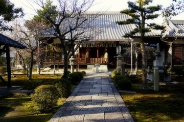 <p>&nbsp;A straight path of paving stones&nbsp; leads to the Temple</p>