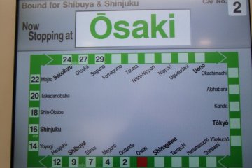 JR Yamanote screen map