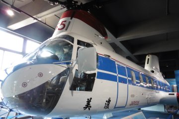 <p>Visitors can also board a&nbsp;Kawasaki-Vertol KV-107 II helicopter</p>