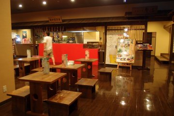 Restaurant at level one of&nbsp;Nobeha no Yu