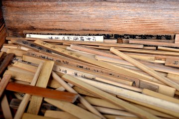 O-mikuji - a form of fortune telling commonly found in Japanese temples and shrines