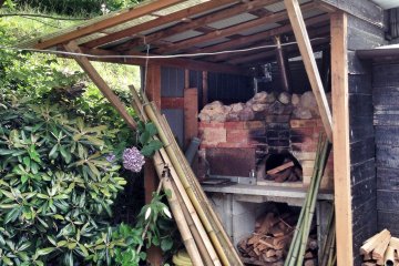 <p>Work station in a traditional Japanese farmhouse</p>