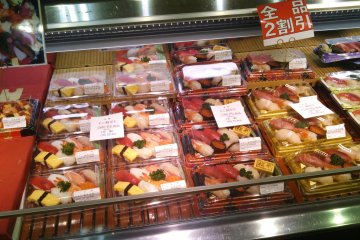 <p>With such fresh fish on offer in the rest of the market, the sushi is bound to be delicious</p>