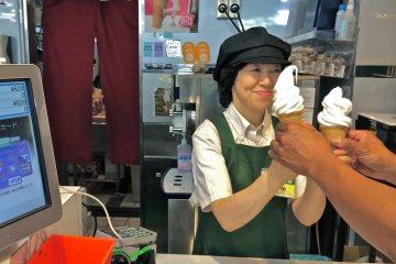 <p>Soft cream (soft-serve ice cream)! Too tempting especially during the summer months in Japan.</p>