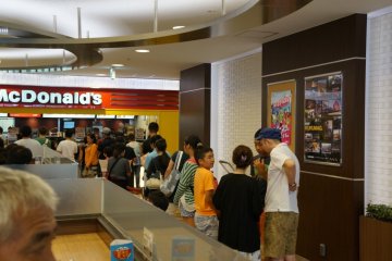 The McDonalds queue moved quickly