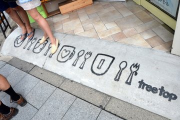 <p>Entrance of Kyoto's Treetop Cafe</p>