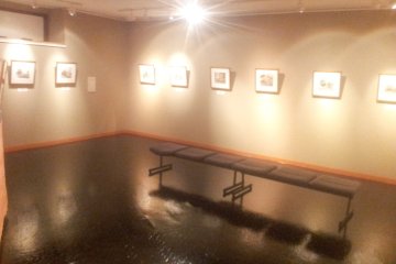 <p>The gallery is two large rooms</p>