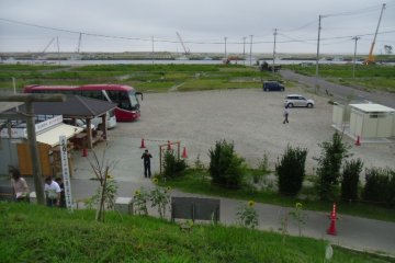 <p>This car park was once a play park; children would sledge down the hill in winter. It is made of rubble that used to be the roofs of houses.</p>