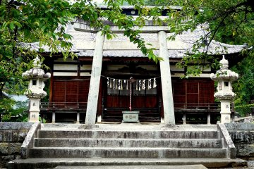 <p>The cherry trees either side of the path to this building must make a lovely scene in spring</p>