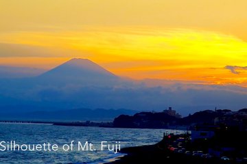 Sun setting on Enoshima & Mt.Fuji