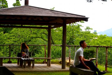 <p>The park is a popular spot for refreshment, reflection, or just a lunch break</p>