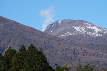 <p>Mt. Nasu, our local active "Volcano", letting of a bit of steam. Mt Nasu in one of Japan's top 100 mountains, surrounded by walking trails and stunning views</p>