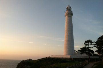 <p>Sunset at Hinomisaki Lighthouse</p>