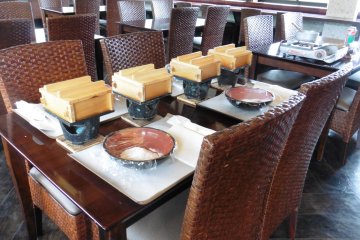 <p>Everything is ready for when the customers arrive</p>