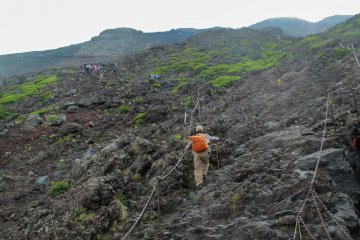 <p>The&nbsp;steep and rocky part near the top.</p>