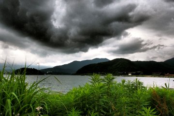 Stormy Skies over Kawaguchi-ko