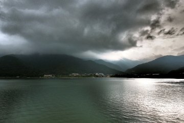 <p>Shadow and sunlight on the water</p>