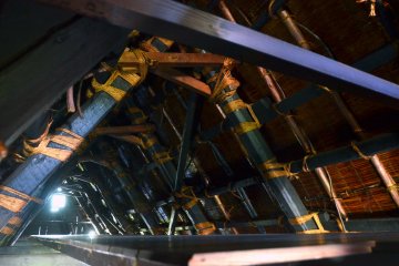 <p>The attic of Kanda House (one of the Gassho-zukuri farmhouse).</p>