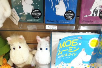 <p>Here you can buy "The Delightful Moomin Family" DVDs, stuffed animals and magazines&nbsp;</p>