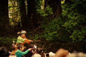 Shooting while riding a horse