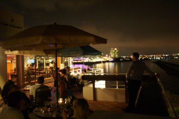 <p>Patio dining area on a typical week day evening</p>