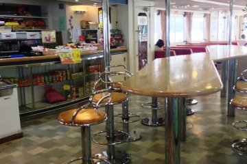 <p>The half hour ferry trip passes quickly as you chat in passenger cabin while enjoying a cup of tea.</p>
