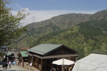 Coming down the slope from the train station, you'll find Naraya on your right facing the mountains.