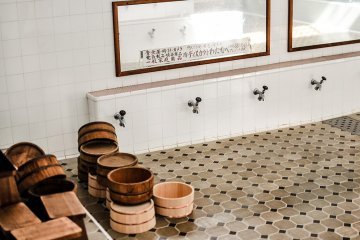 Interior of the same bathhouse, very elaborately staged with great attention to details