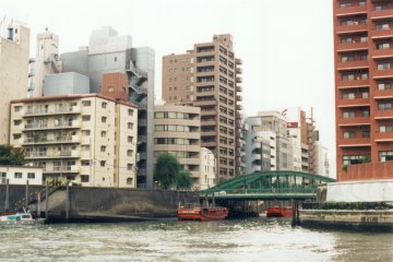<p>Apartment buildings along the Sumida River.</p>