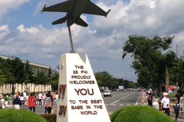 <p>Welcome sign to the base</p>