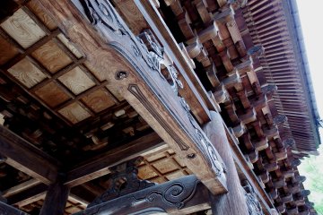 <p>Ah! I kept looking up at the gate at least for half an hour here; notice the unique wooden tiles in the ceiling</p>