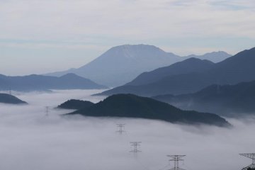 Niimi City from the top of a mountain
