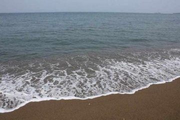 Pantainya disebut 'Sanribama' - berarti pantai bama sepanjang 12 Km - di mana pasir datang ke sini dari mulut Sungai Kuzuryu, Mikuni. Pantai ini sudah mengendap untuk waktu yang lama, sekitar lebih dari seribu tahun.