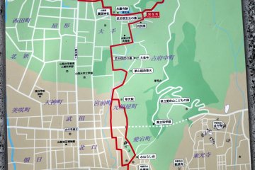 Inishie-no-michi - a walking (or cycling) trail starting at Kofu Station and including Takeda Shrine, Shingen Takeda's grave, and the five Kofu Gozan temples.
