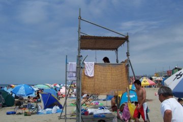 The lifeguard has a nice view of everyone