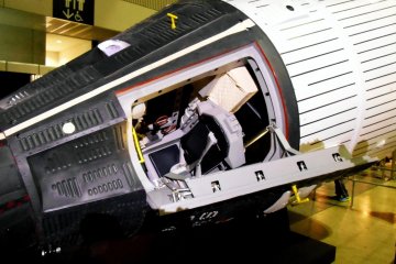 <p>Inside the Gemini spacecraft</p>