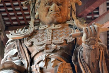 <p>Statue of&nbsp;Koumokuten,&nbsp;Virupaksa,&nbsp;one of the Four Heavenly Kings</p>
