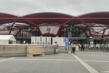 <p>L'entr&eacute;e du Tokyo Game Show, au Makuhari Messe &agrave; Chiba, ville voisine de Tokyo</p>