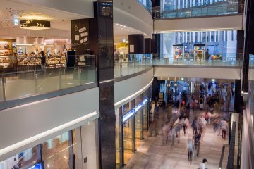 <p>The interior of Osaka Station City's shopping arcades are chic and with a contemporary design feel</p>