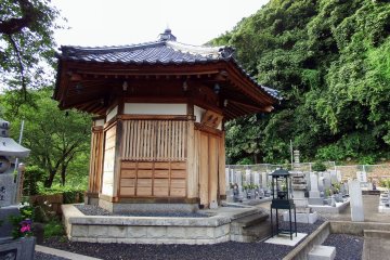 <p>A charnel house at the entrance of the temple cemetery</p>