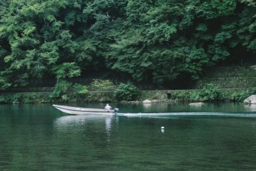 <p>You can also enjoy the view by taking a boat at Katsura River</p>