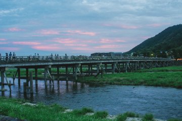 <p>The legendary bridge in Arashiyama: Togetsukyo</p>