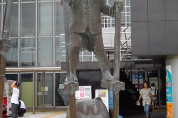 Along Mizuki Shigeru Road are marble statues of all his characters.