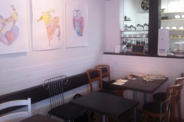 Relax and have lunch in art gallery like interior
