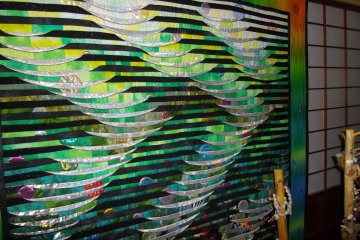 Artists display their work for sale, Soja City, Okayama