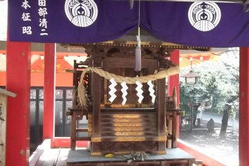 A close-up of another of the side shrines